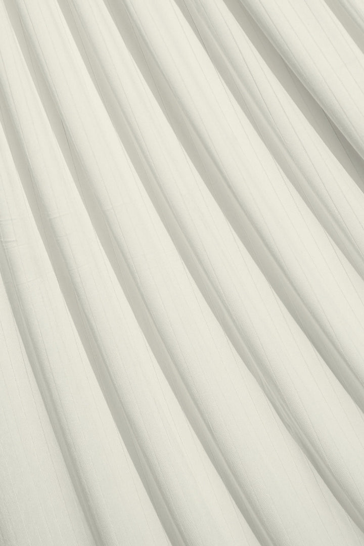 Linear Rib Jersey - Milky White