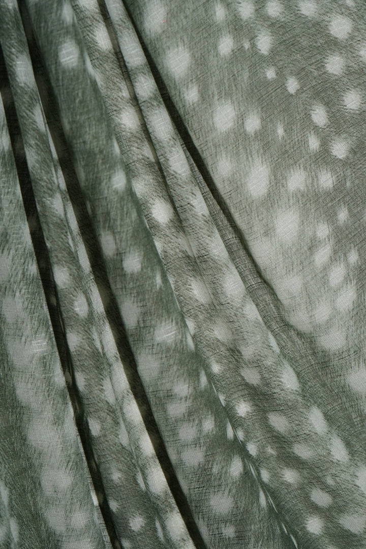 Deer Printed Lawn - Mint Green