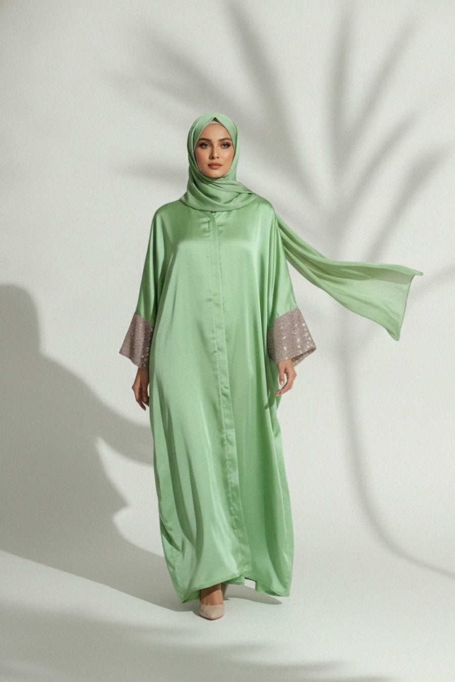 Mint Laced Royale Kaftan