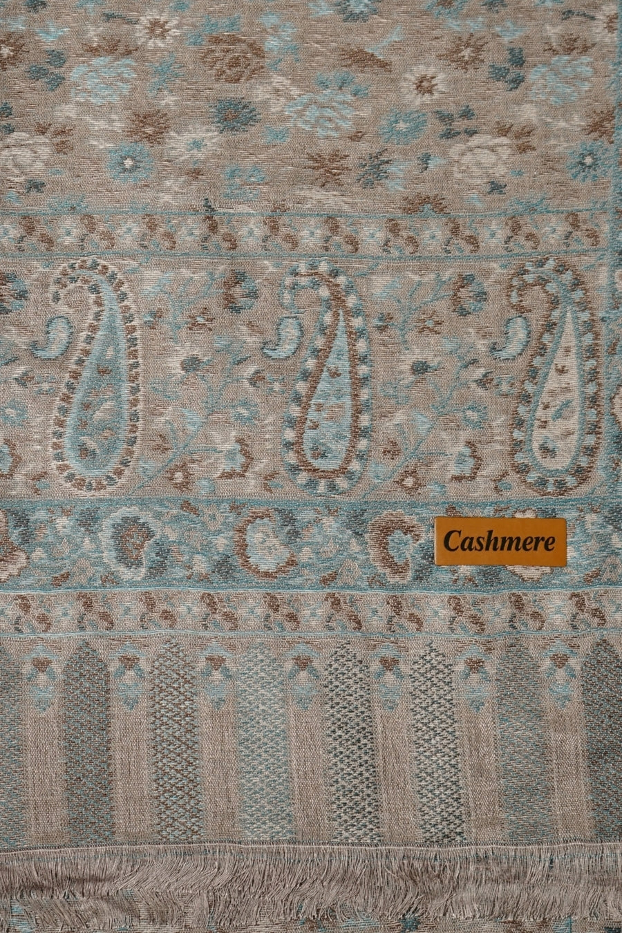 Printed Cashmere Legacy Hijab - Mushroom