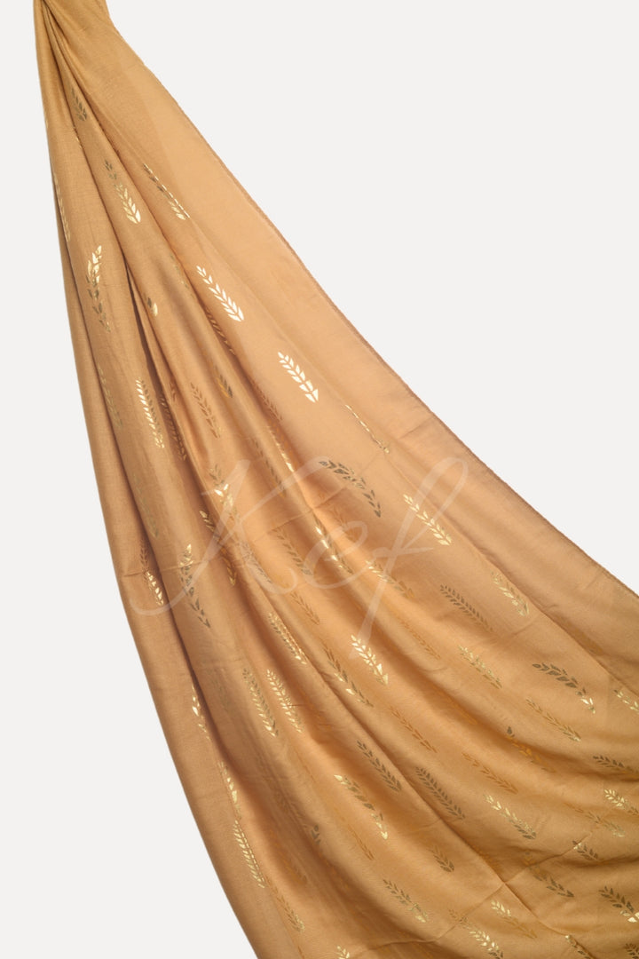 Golden Foil Lawn Hijab - Mustard