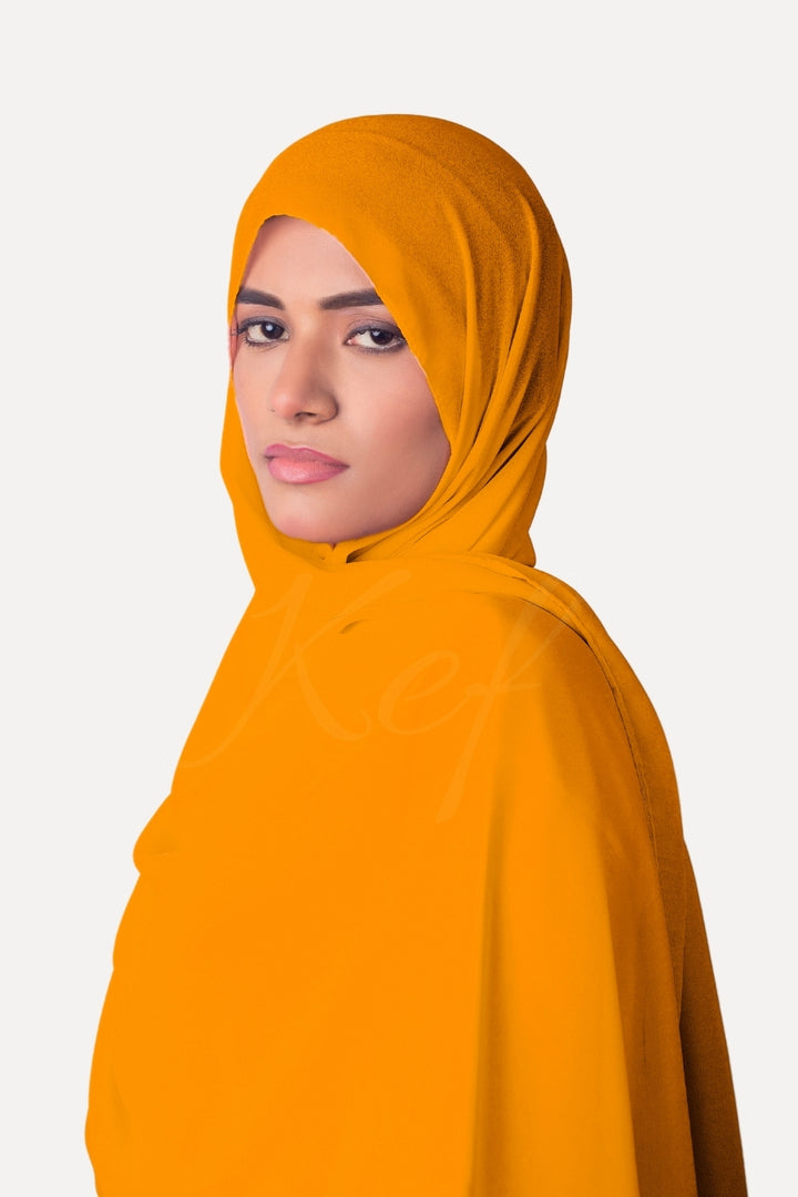 Georgette XL Hijab - Mustard