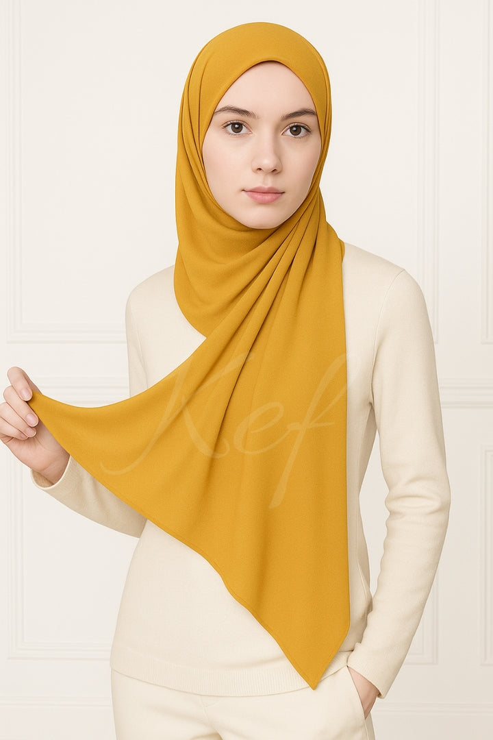 Georgette Hijab - Mustard