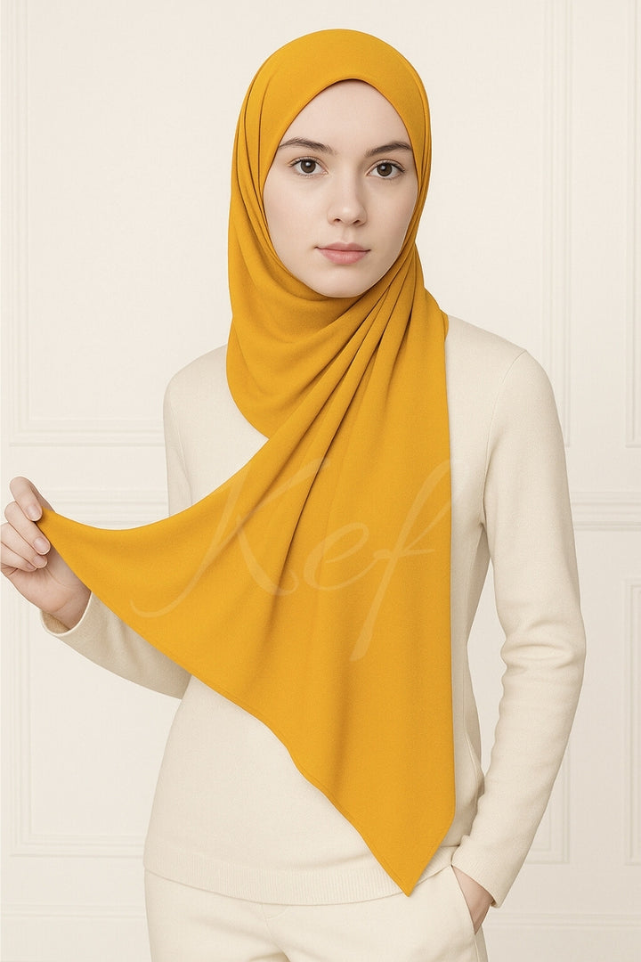 Georgette Hijab - Mustard