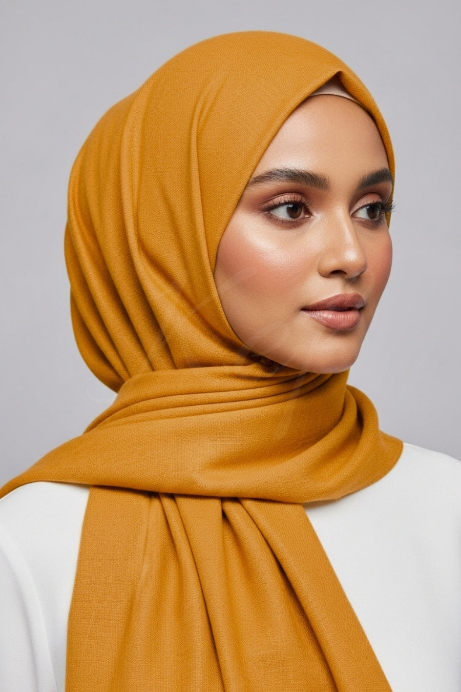 Turkish Lawn XL Hijab - Mustard