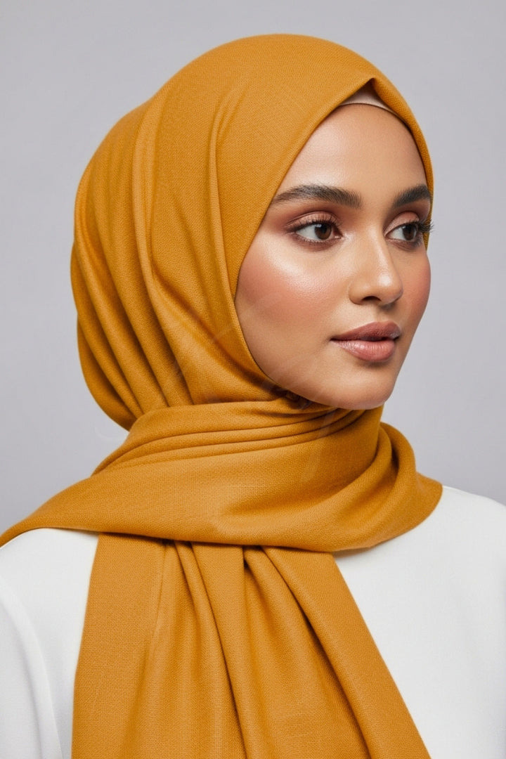 Turkish Lawn XL Hijab - Mustard