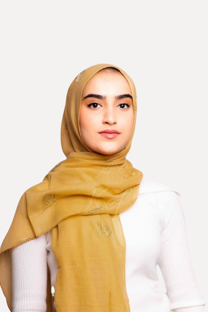 Ovate Lawn Hijab - Mustard