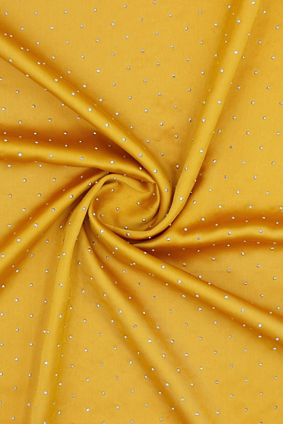 Dapple Dot Silk Hijab - Mustard