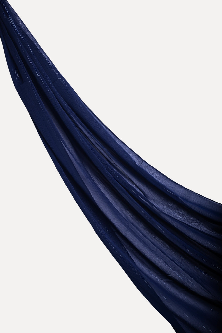 Metallic Chiffon - Navy Blue