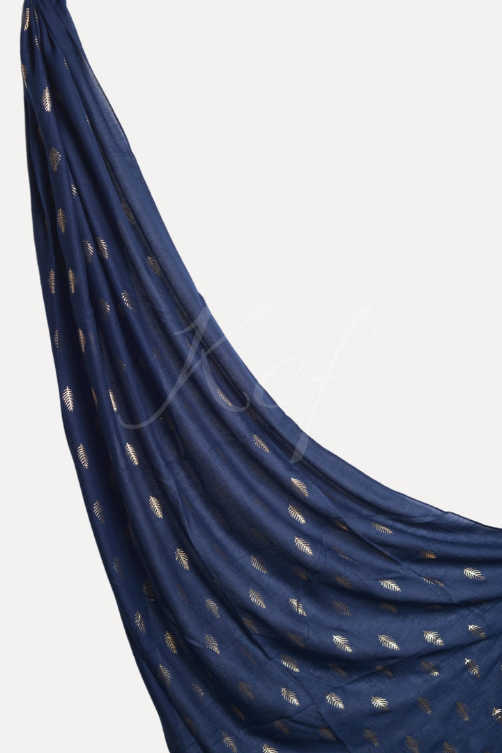 Willow Foil Lawn Hijab - Navy Blue