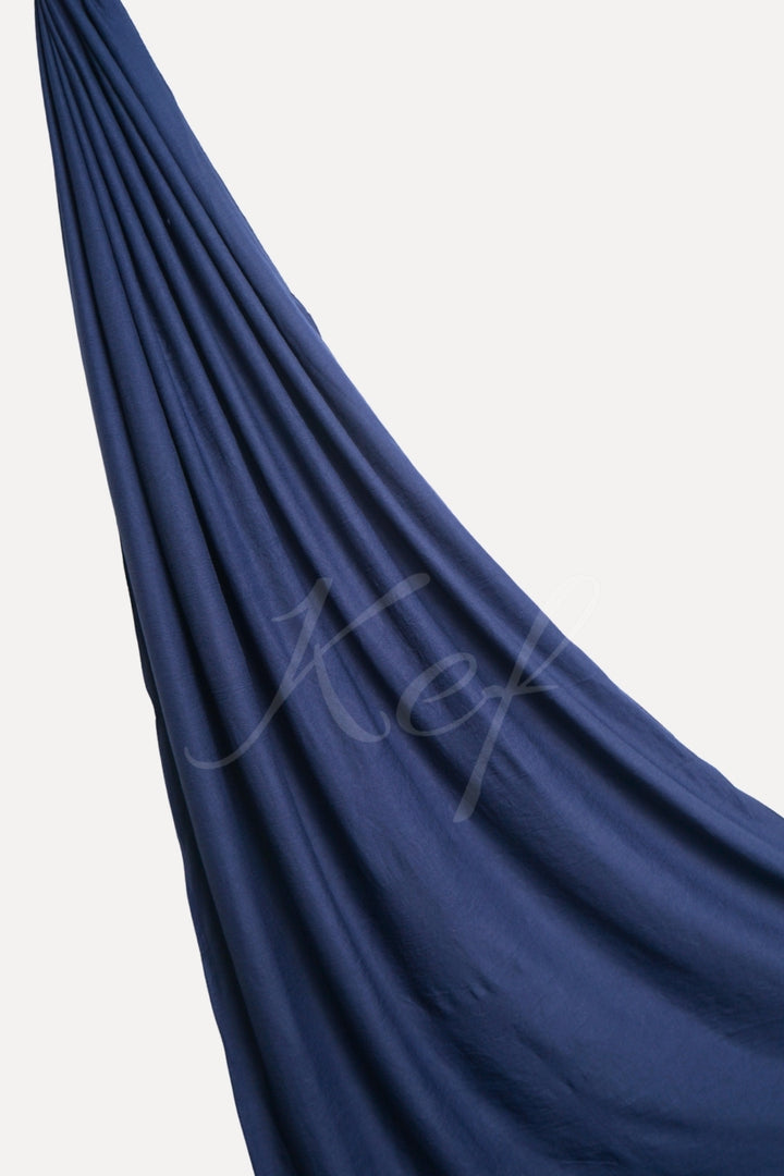 Crumpled Lawn Hijab - Navy Blue
