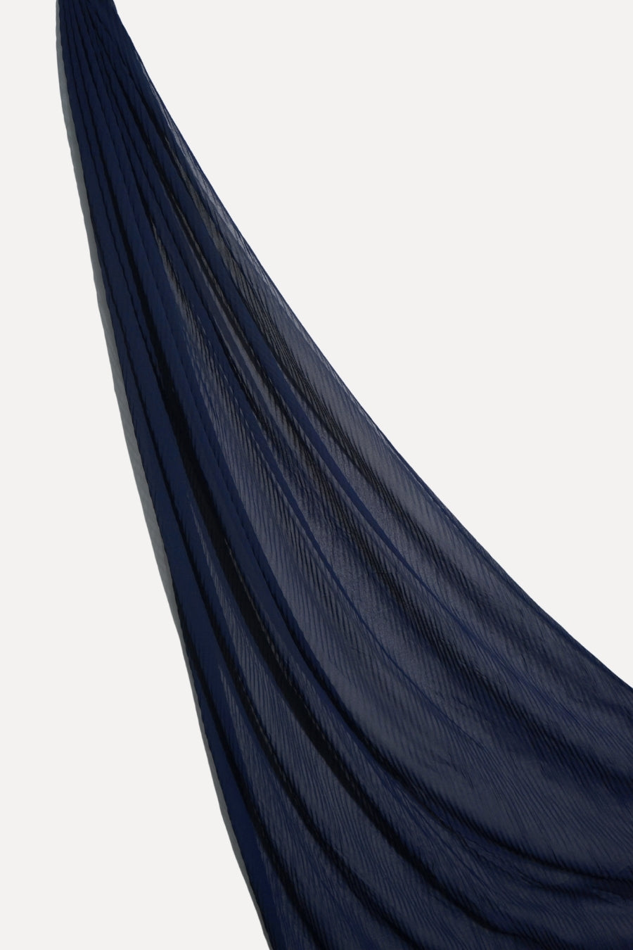 Crinkle Georgette Hijab - Navy Blue