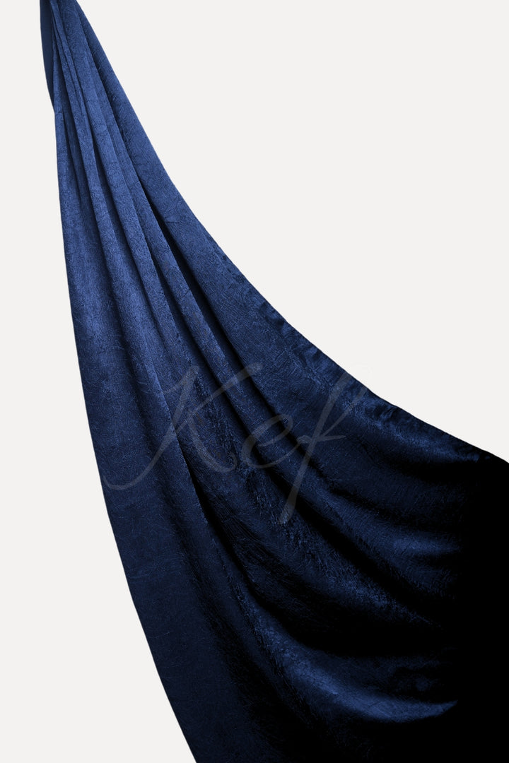 Crepe Textured Chiffon - Navy Blue