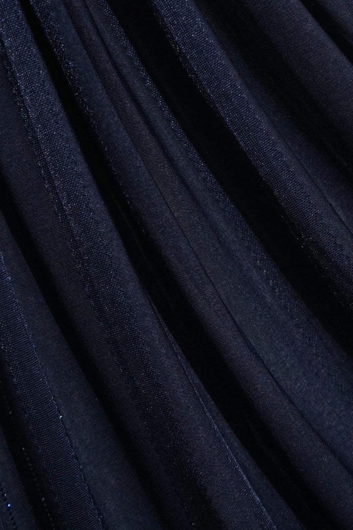 Stone Linear Jersey Hijab - Navy Blue