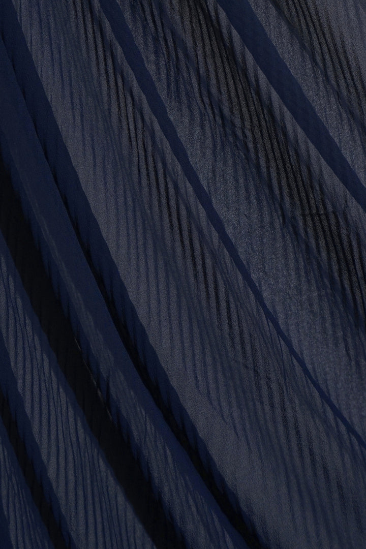 Crinkle Georgette Hijab - Navy Blue