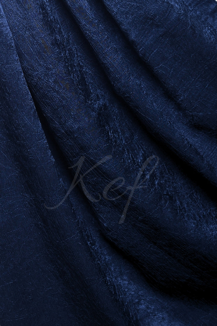 Crepe Textured Chiffon - Navy Blue