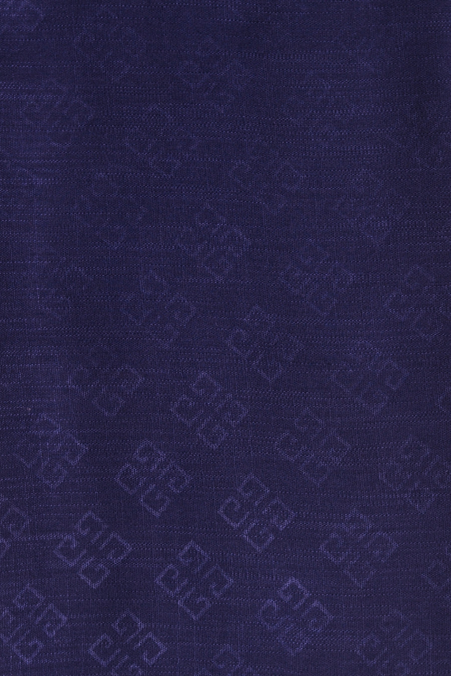 Monogram Turkish Lawn Hijab - Navy Blue