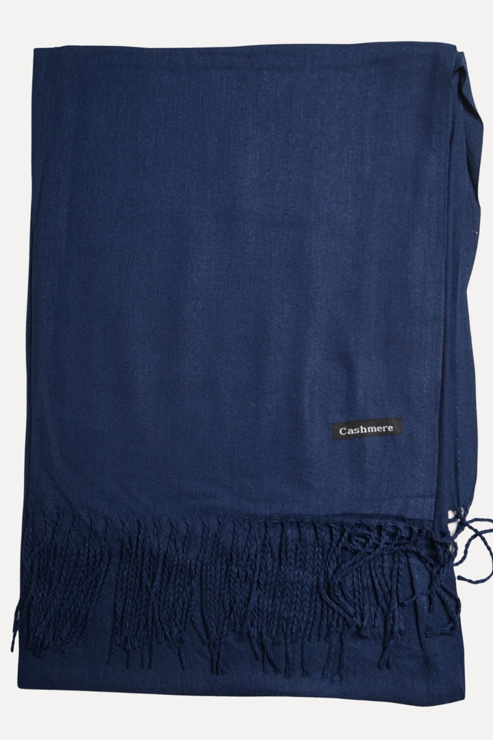 Plain Cashmere Hijab - Navy Blue