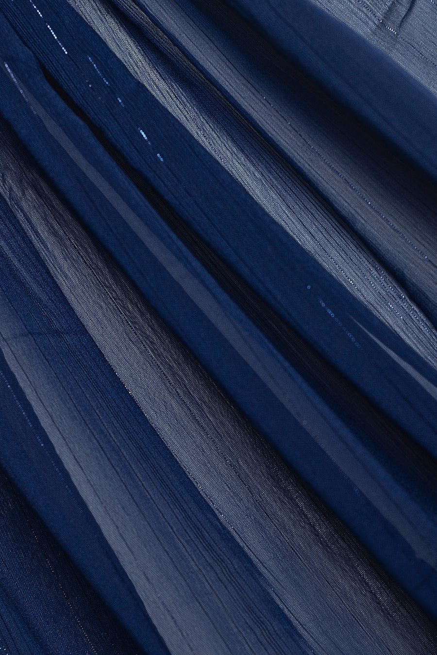 Metallic Chiffon - Navy Blue
