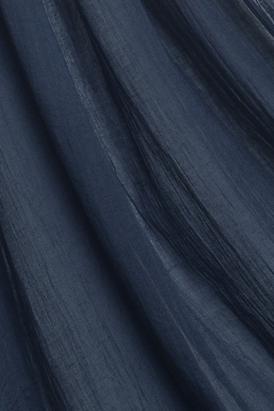 Soft Crumpled Lawn Hijab - Navy Blue