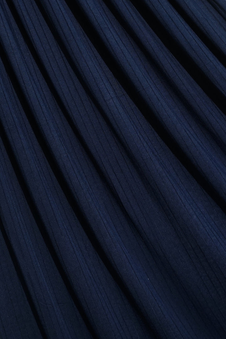 Linear Rib Jersey - Navy Blue