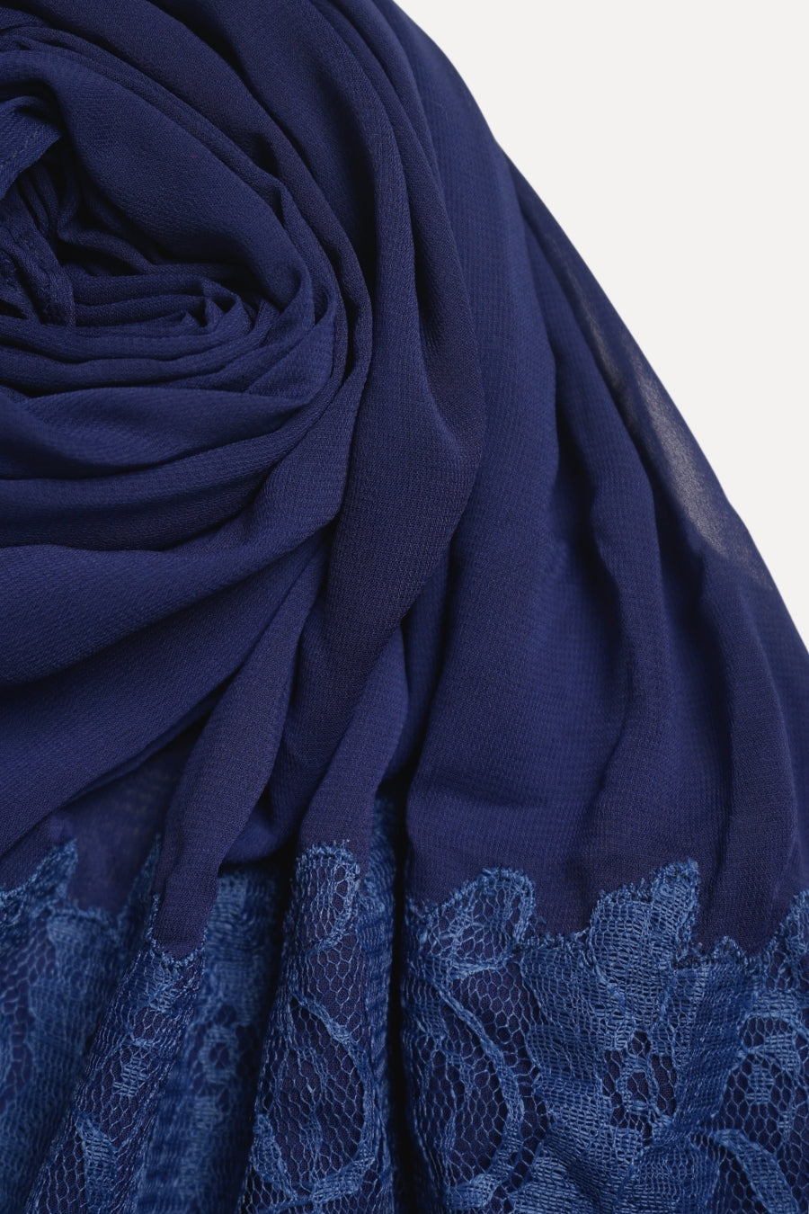 Chantilly Chiffon Hijab - Navy Blue