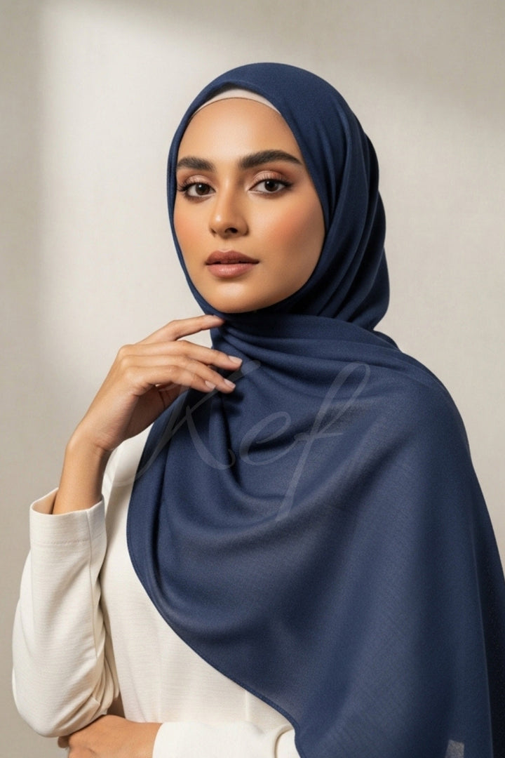 Modal Hijab - Navy Blue