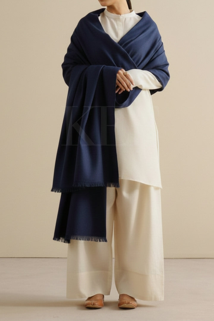 Winter Shawl - Navy Blue