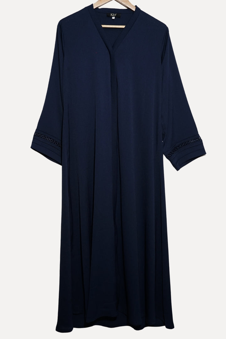 Navy Blue Laced Abaya