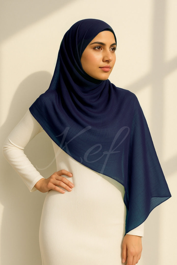 Modal Hijab - Navy Blue