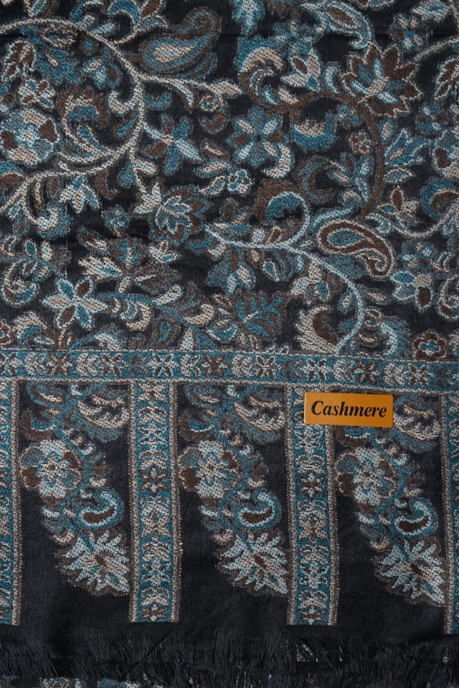 Printed Cashmere Dynasty Hijab - Northern Black