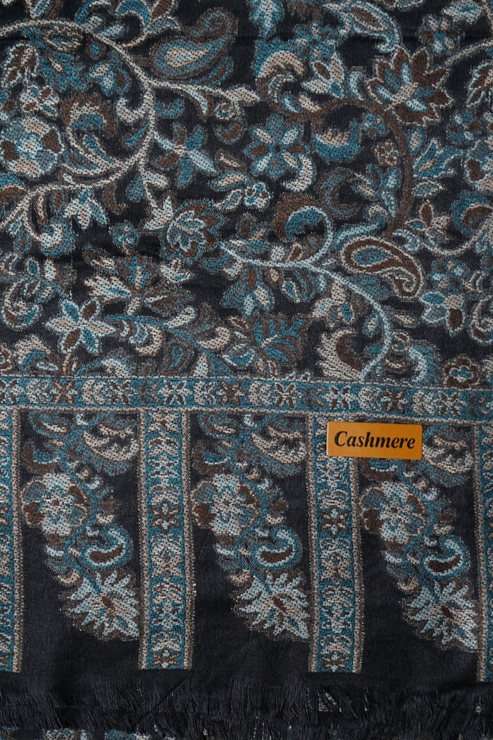Printed Cashmere Dynasty Hijab - Northern Black