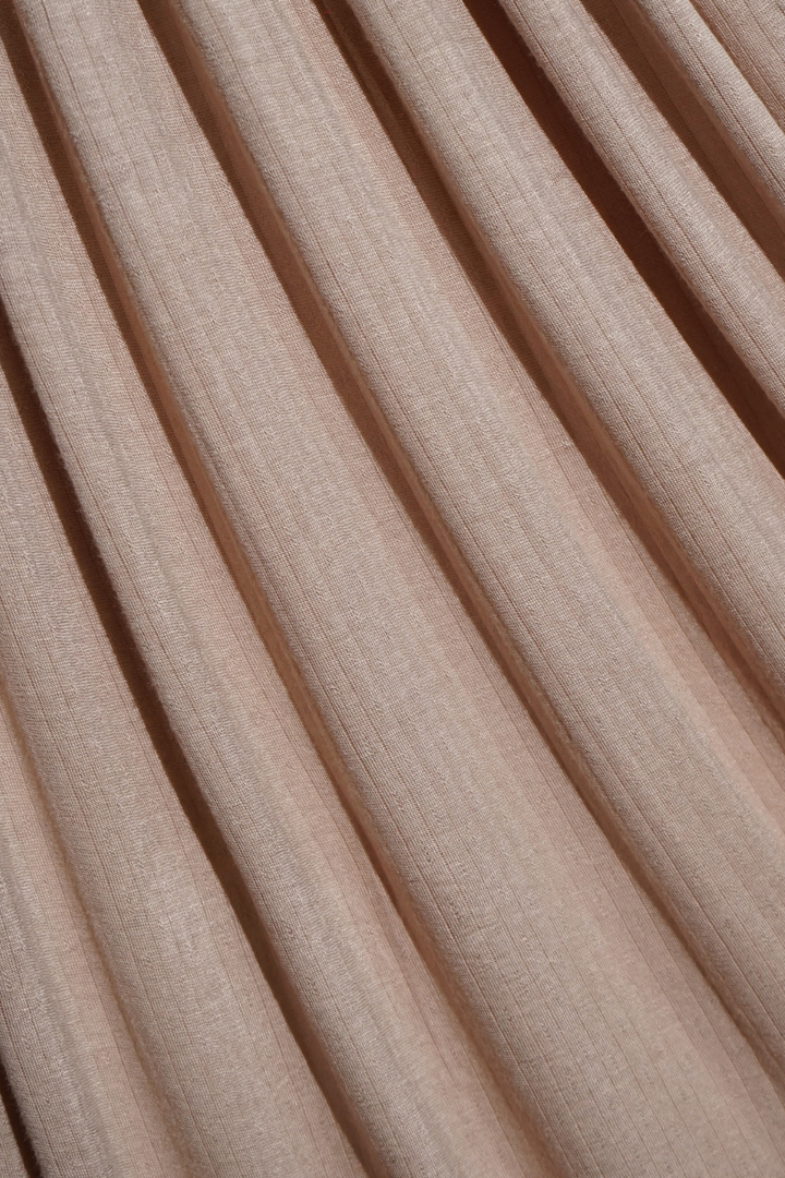 Micro Rib Jersey - Nude Beige