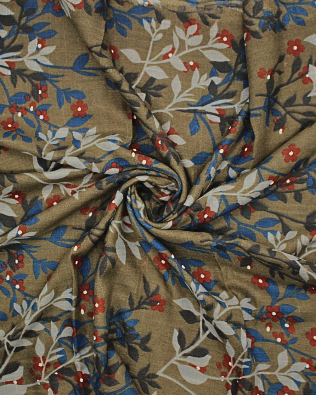 Printed Floral Lawn - Walnut