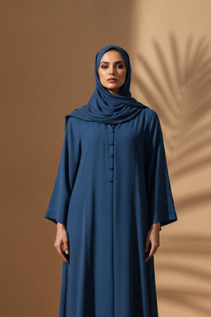 Grace Button-Front Abaya