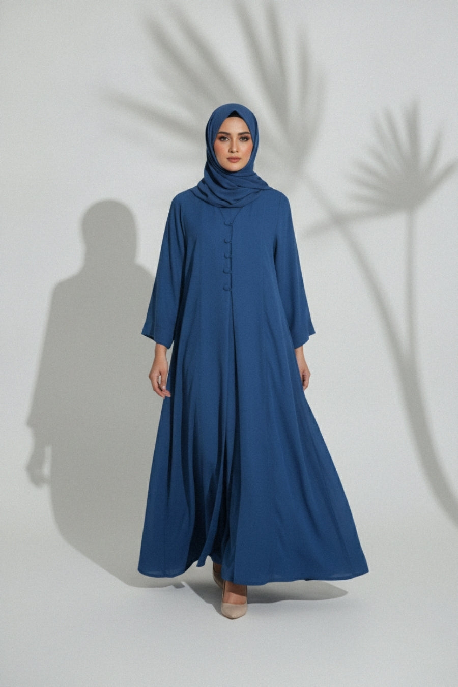 Grace Button-Front Abaya