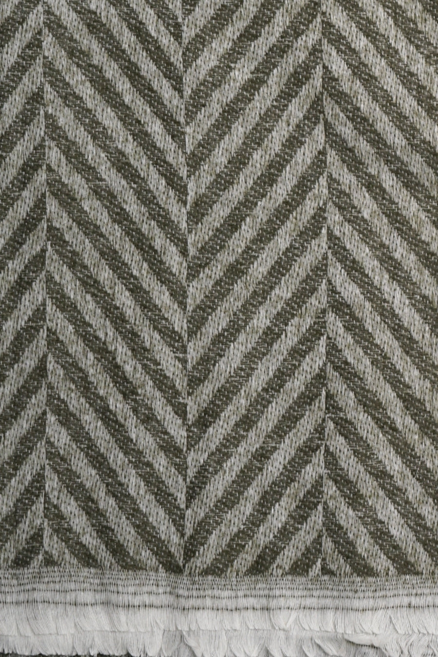 Classic Patterned Cashmere - Olive Mist