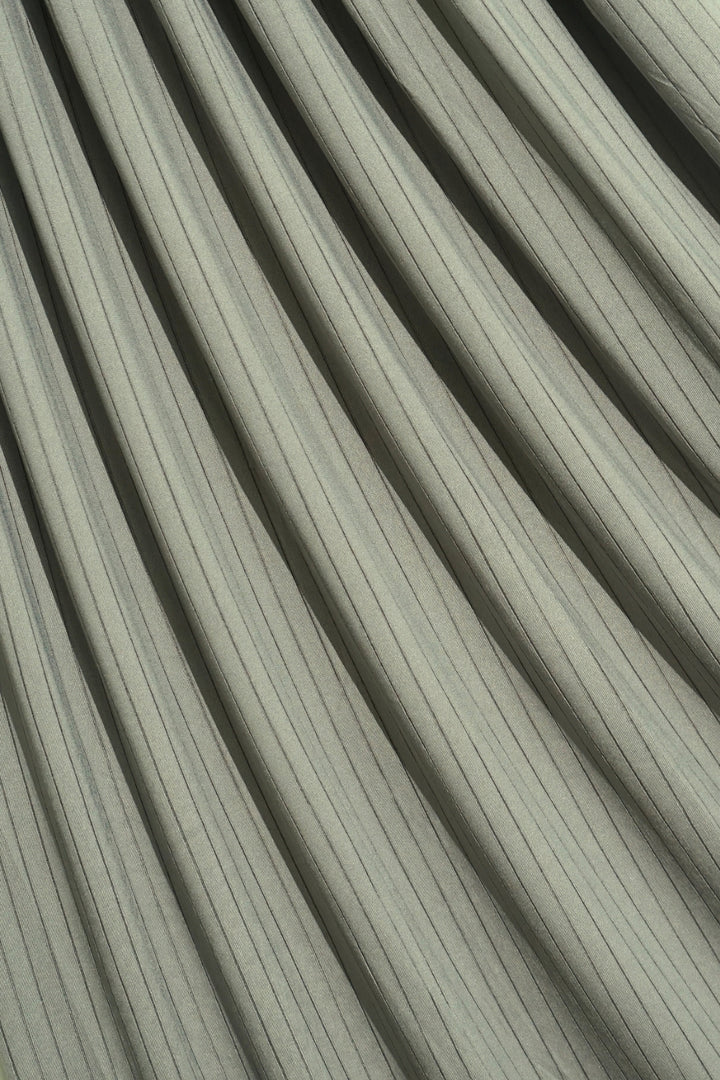 Linear Rib Jersey - Smoky Olive