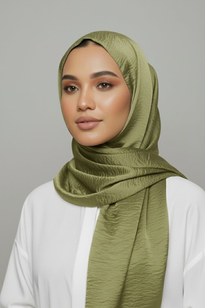 Crepe Textured Chiffon - Olive