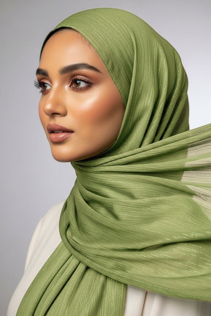Luxe Chiffon Hijab - Olive