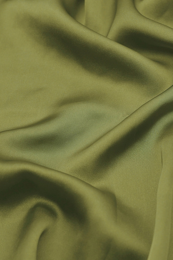 Plain Silk Hijab - Olive