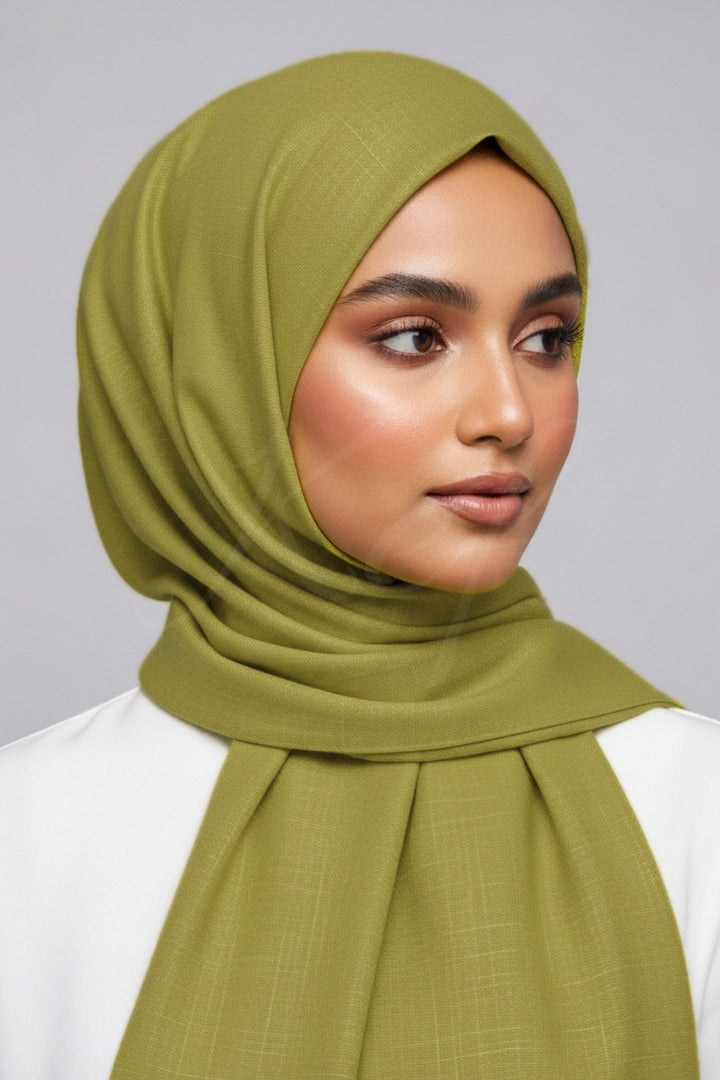 Turkish Lawn Hijab - Olive
