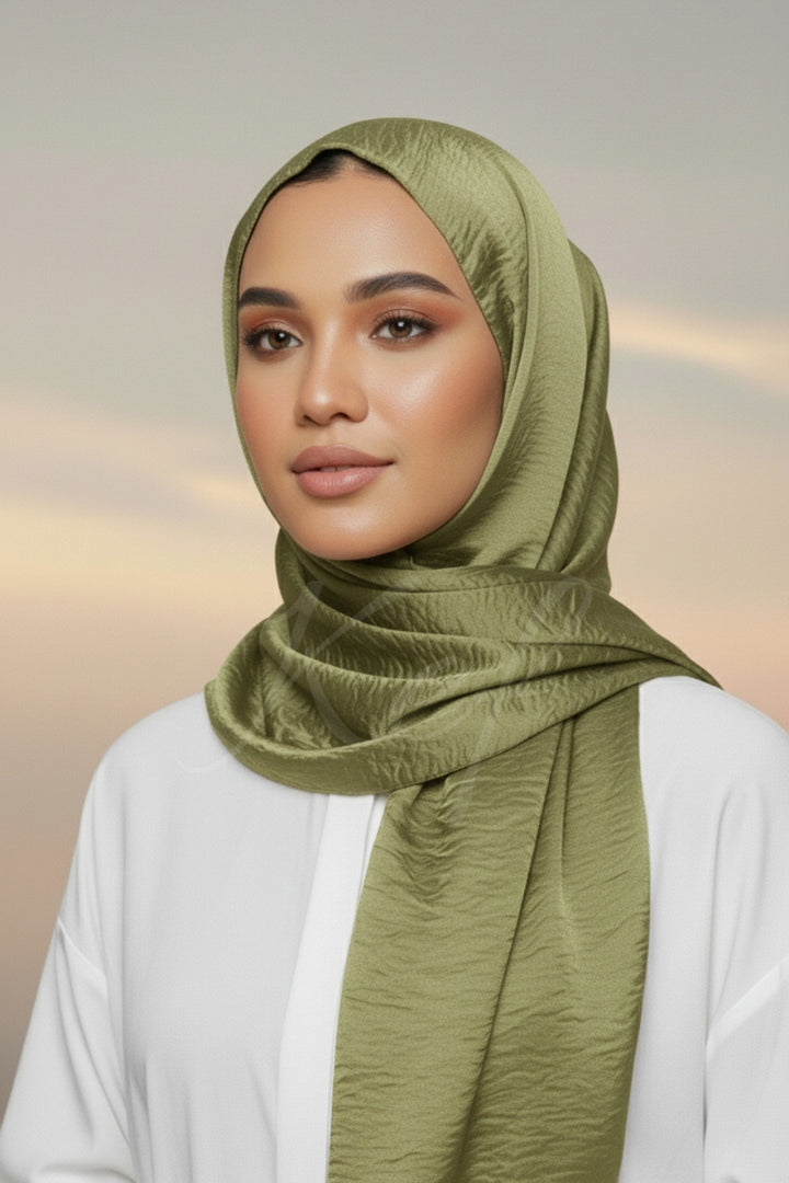 Crepe Textured Chiffon - Olive