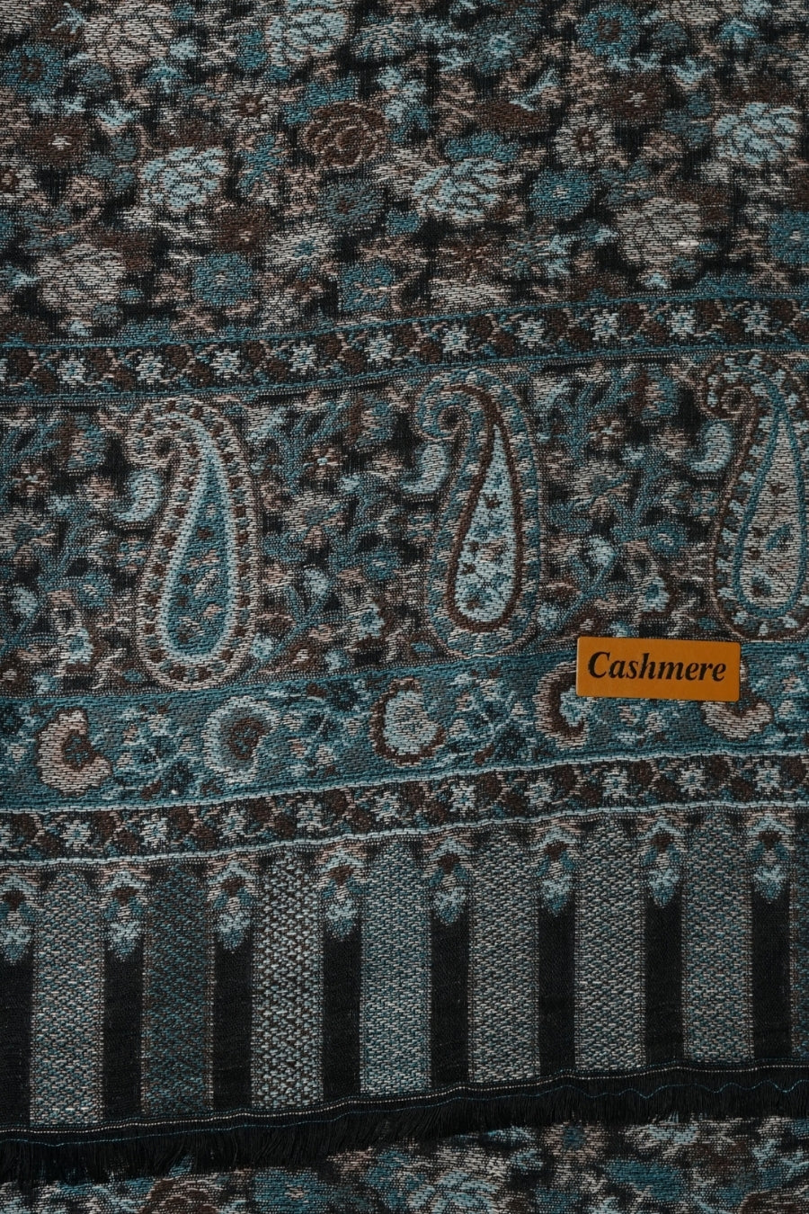 Printed Cashmere Legacy Hijab - Onyx Black
