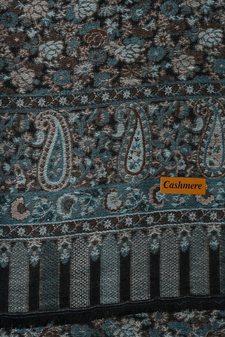 Printed Cashmere Legacy Hijab - Onyx Black