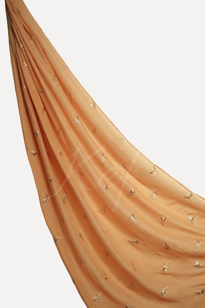 Grace Embroidery Lawn Hijab - Ochre