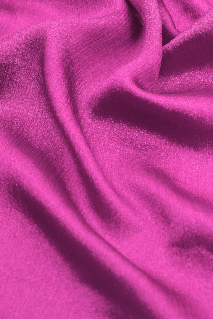 Crinkle Chiffon Hijab - Pansy Pink (Shimmer)