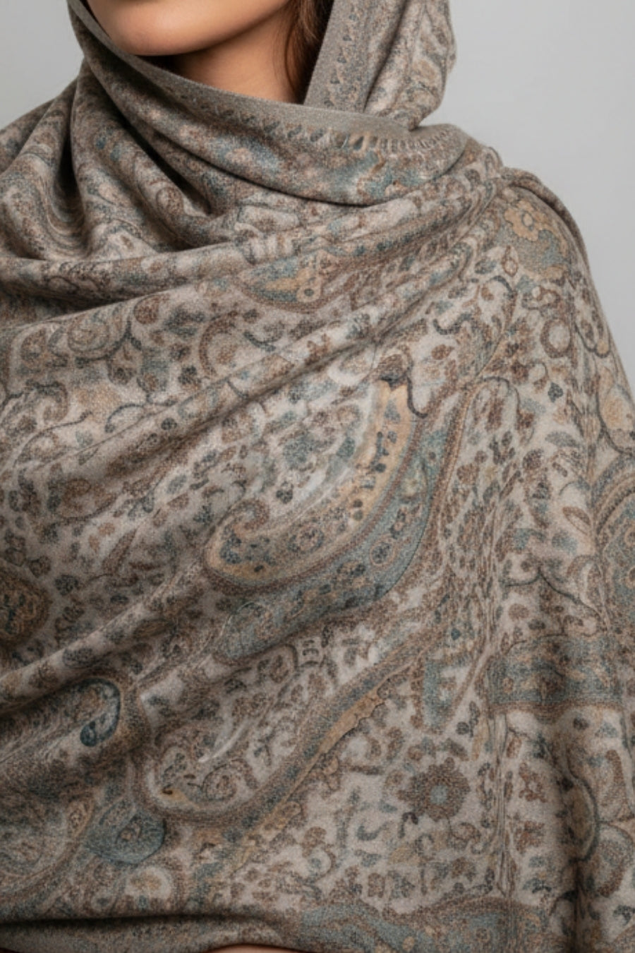 Printed Cashmere Nobel Hijab - Pashra