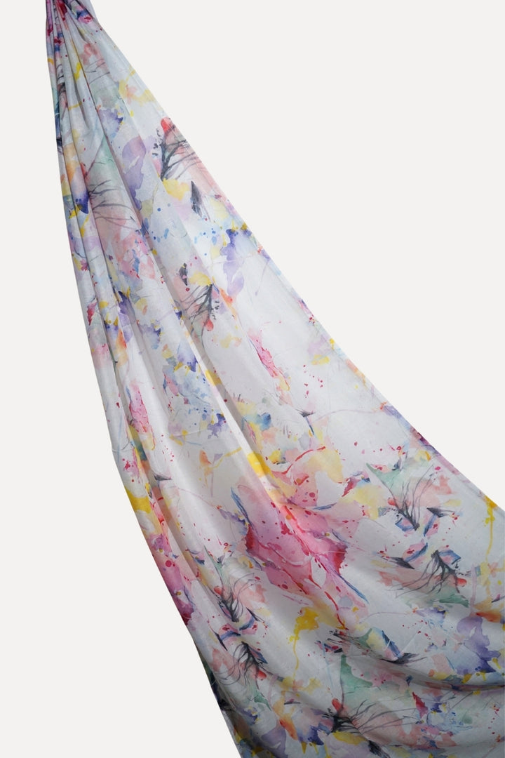 Printed Viscose Modal Hijab - Pastel Bloom