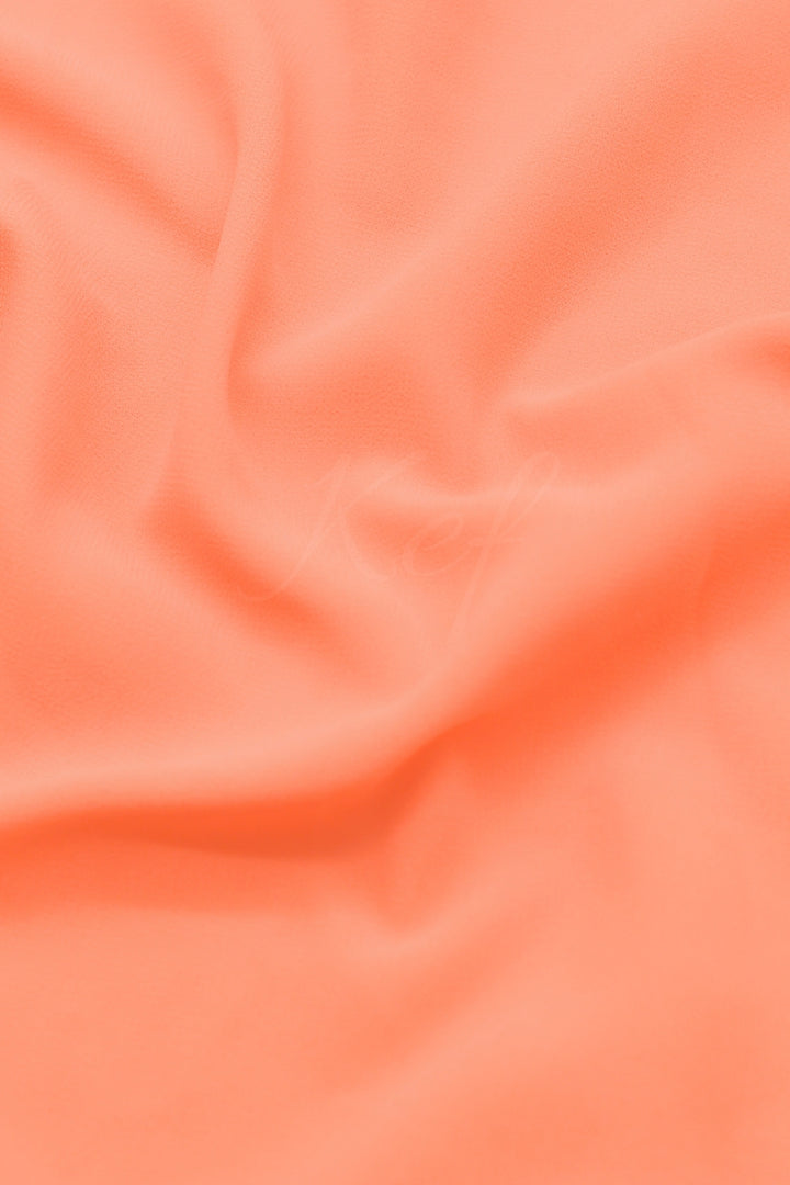 Georgette Hijab - Peach Pacific